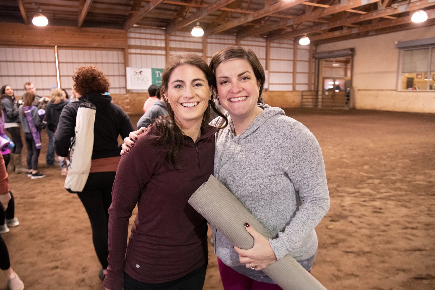 Baby goat yoga at Longmeadow Rescue Ranch